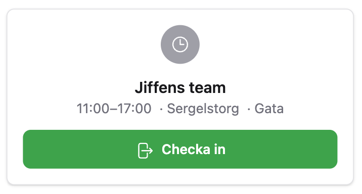 Checka in på pass